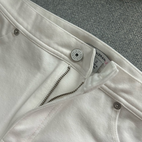 Isaac Mizrahi Live White Stretch Wide Leg Jeans - Picture 4 of 4